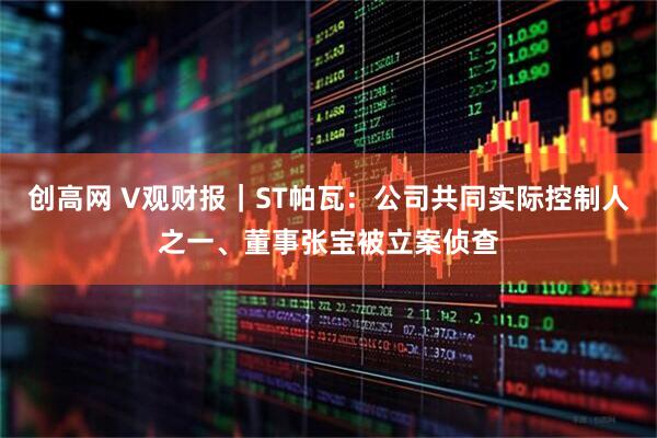 创高网 V观财报｜ST帕瓦：公司共同实际控制人之一、董事张宝被立案侦查