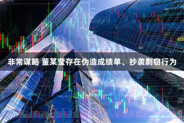 非常谋略 董某莹存在伪造成绩单、抄袭剽窃行为